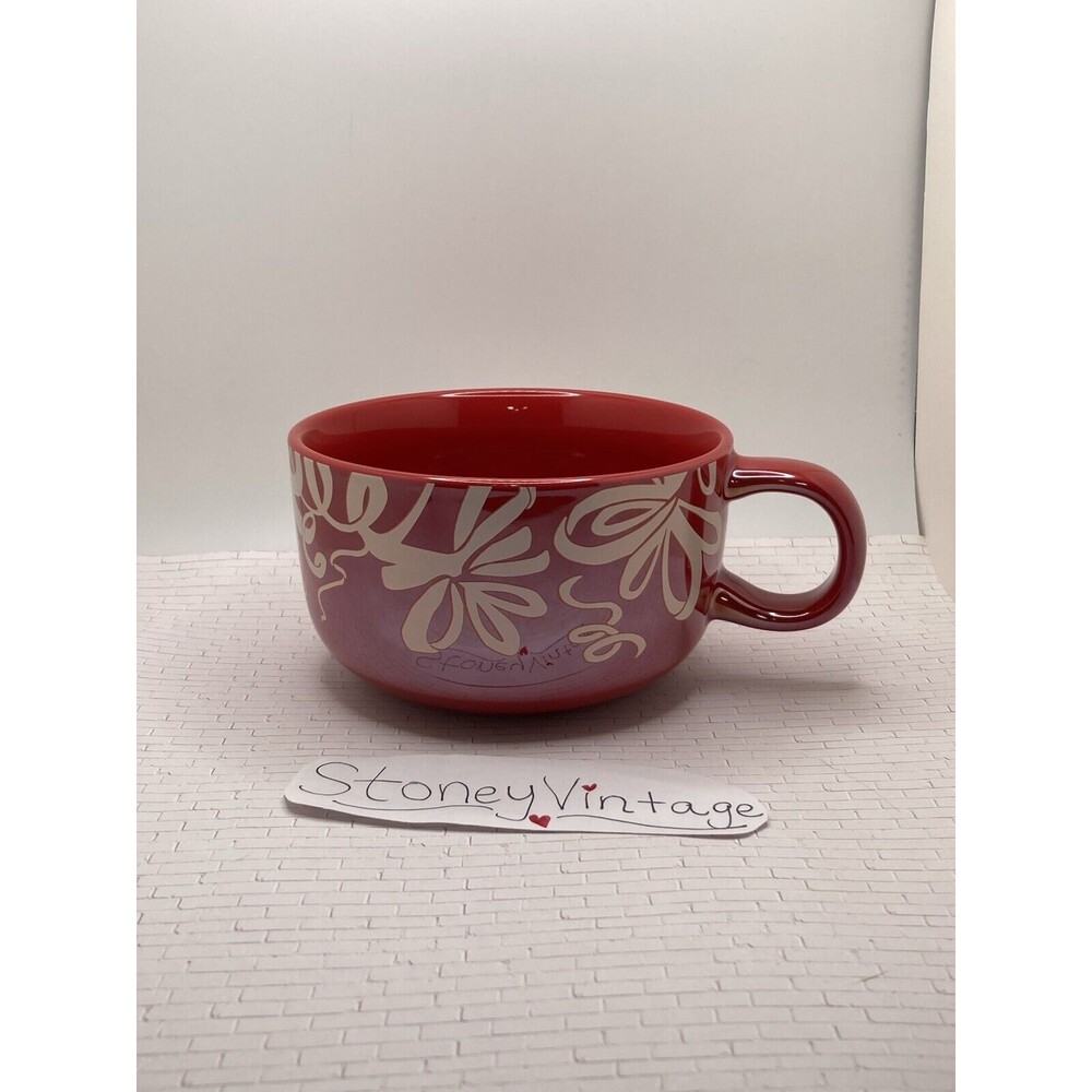Starbucks Christmas Red Ribbon 2023 Holiday Coffee Mug 16oz Ceramic Soup Cup NEW